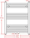 vidaXL Radiator/handdoekenrek recht 600x764 mm zwart