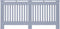 vidaXL Radiatorombouw 112x19x81.5 cm MDF wit