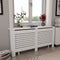vidaXL Radiatorombouw 112x19x81 cm MDF antraciet