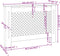 vidaXL Radiatorombouw 112x19x81 cm MDF antraciet