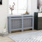 vidaXL Radiatorombouw 112x19x81 cm MDF zwart