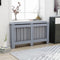 vidaXL Radiatorombouw 112x19x81 cm MDF zwart