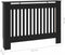 vidaXL Radiatorombouw 112x19x81 cm MDF zwart