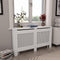 vidaXL Radiatorombouw 152x19x81.5 cm MDF wit