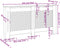 vidaXL Radiatorombouw 152x19x81.5 cm MDF wit