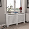 vidaXL Radiatorombouw 152x19x81.5 cm MDF wit