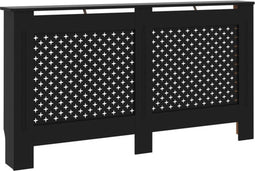 vidaXL Radiatorombouw 152x19x81 cm MDF zwart