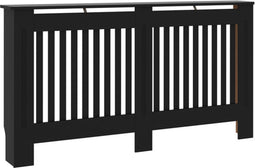 vidaXL Radiatorombouw 152x19x81 cm MDF zwart