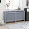 vidaXL Radiatorombouw 152x19x81 cm MDF zwart