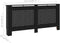vidaXL Radiatorombouw 152x19x81 cm MDF zwart