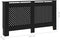 vidaXL Radiatorombouw 152x19x81 cm MDF zwart