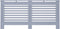 vidaXL Radiatorombouw 172x19x81.5 cm MDF wit