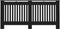 vidaXL Radiatorombouw 172x19x81.5 cm MDF wit