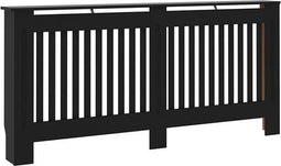 vidaXL Radiatorombouw 172x19x81 cm MDF zwart