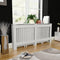 vidaXL Radiatorombouw 2 st 152 cm MDF wit