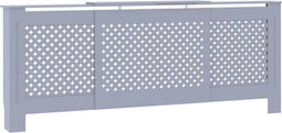 vidaXL Radiatorombouw 205 cm MDF grijs