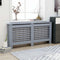 vidaXL Radiatorombouw 205 cm MDF grijs