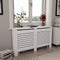 vidaXL Radiatorombouw 205 cm MDF wit
