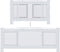 vidaXL Radiatorombouw 205 cm MDF wit