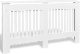vidaXL Radiatorombouw MDF wit 152 cm