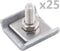 vidaXL - Rastermatverbinding - 25 - sets - antraciet