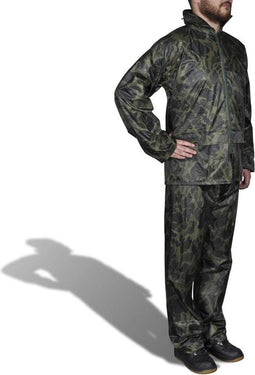 vidaXL - Regenpak - 2-delig - met - capuchon - (heren - / - camouflage - / - maat - XL)