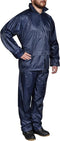 vidaXL - Regenpak - 2-delig - met - capuchon - (heren - / - marineblauw - / - maat - M)