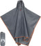 vidaXL - Regenponcho - met - capuchon - 2-in-1 - ontwerp - 223x145 - cm - grijs - oranje