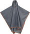 vidaXL - Regenponcho - met - capuchon - 2-in-1 - ontwerp - 223x145 - cm - grijs - oranje