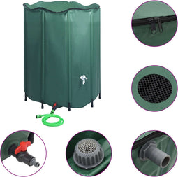 vidaXL - Regenton - inklapbaar - met - tap - 1000 - L