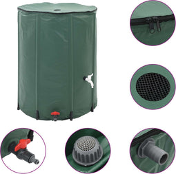 vidaXL - Regenton - inklapbaar - met - tap - 1350 - L