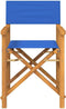 vidaXL - Regisseursstoel - inklapbaar - massief - teakhout - blauw