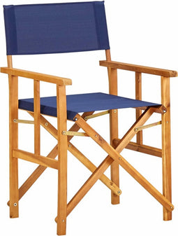 vidaXL - Regisseursstoel - massief - acaciahout - blauw