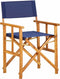 vidaXL - Regisseursstoel - massief - acaciahout - blauw