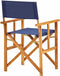 vidaXL - Regisseursstoel - massief - acaciahout - blauw