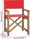 vidaXL - Regisseursstoel - massief - teakhout - rood