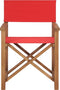 vidaXL - Regisseursstoel - massief - teakhout - rood