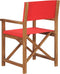vidaXL - Regisseursstoel - massief - teakhout - rood