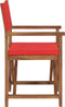 vidaXL - Regisseursstoel - massief - teakhout - rood