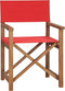 vidaXL - Regisseursstoel - massief - teakhout - rood