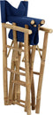 vidaXL - Regisseursstoelen - 2 - st - inklapbaar - blauw - bamboe - en - stof