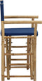 vidaXL - Regisseursstoelen - 2 - st - inklapbaar - blauw - bamboe - en - stof
