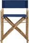 vidaXL - Regisseursstoelen - 2 - st - inklapbaar - blauw - bamboe - en - stof