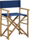 vidaXL - Regisseursstoelen - 2 - st - inklapbaar - blauw - bamboe - en - stof