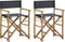 vidaXL - Regisseursstoelen - 2 - st - inklapbaar - donkergrijs - bamboe - en - stof