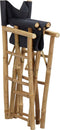 vidaXL - Regisseursstoelen - 2 - st - inklapbaar - donkergrijs - bamboe - en - stof