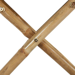 vidaXL - Regisseursstoelen - 2 - st - inklapbaar - groen - bamboe - en - stof