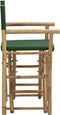 vidaXL - Regisseursstoelen - 2 - st - inklapbaar - groen - bamboe - en - stof