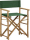 vidaXL - Regisseursstoelen - 2 - st - inklapbaar - groen - bamboe - en - stof