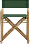 vidaXL - Regisseursstoelen - 2 - st - inklapbaar - groen - bamboe - en - stof